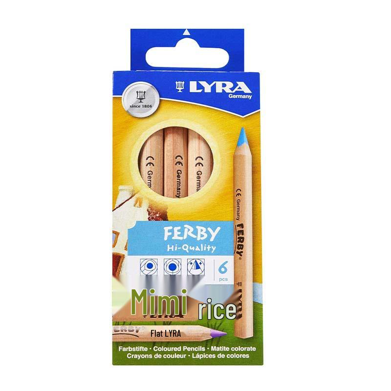 

Lyra Triangular Short Barrel Colored Pencils in Raw Wood for Children HB
