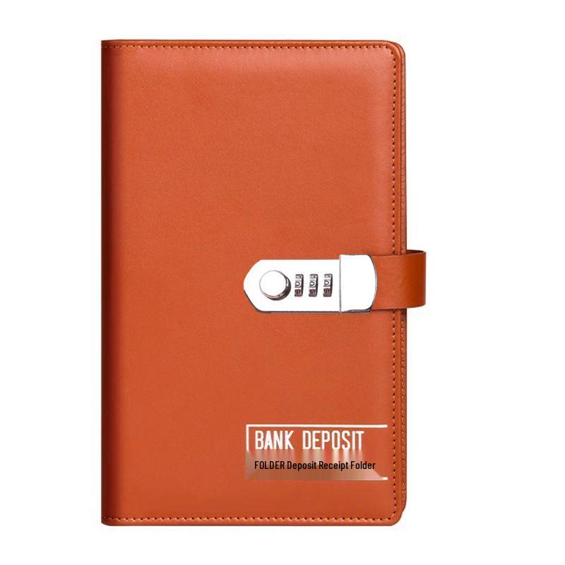 Password-Protected Deposit Book Holder with Combination Lock