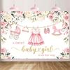 VIKAMA Gentle Pink Baby Stroller Wooden Horse Theme Decorative Cloth Tapestry Sweet And Warm Atmosphere Decoration Background