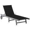 Day and Night - Day and Night Garden Lounger with Solid Gray Acacia Wood Cushion