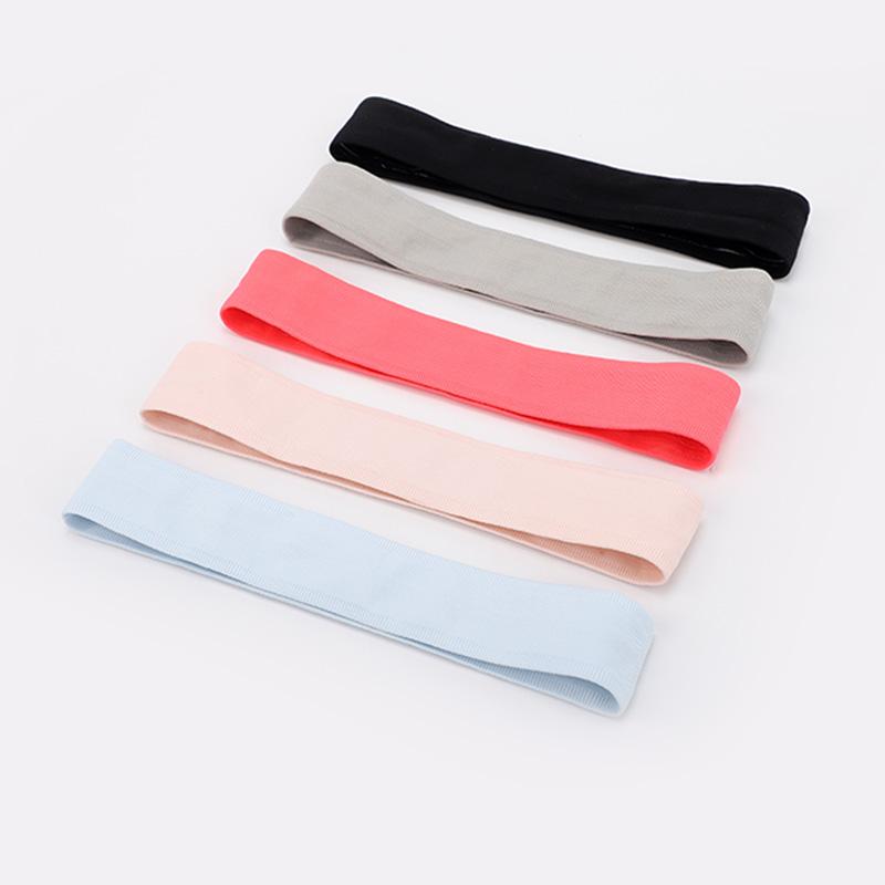 Customized Women Men Absorb Sweat Hair Bands High Elastic Headband Sport Sweatband L серый