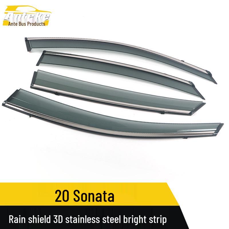 Sonata Rain Deflector: Fits 20 Models, 3D Stainless Steel Trim.