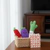 Cute Plush Vegetable Dog Toy Squeaky Broccoli Eggplant Chew Puppy Teething Interactive Play Toy