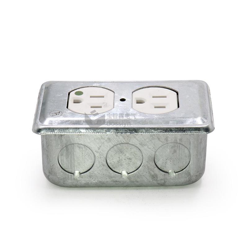 Type 118 US Standard Flush Mount Iron Junction Box for Wall Switch/Outlet