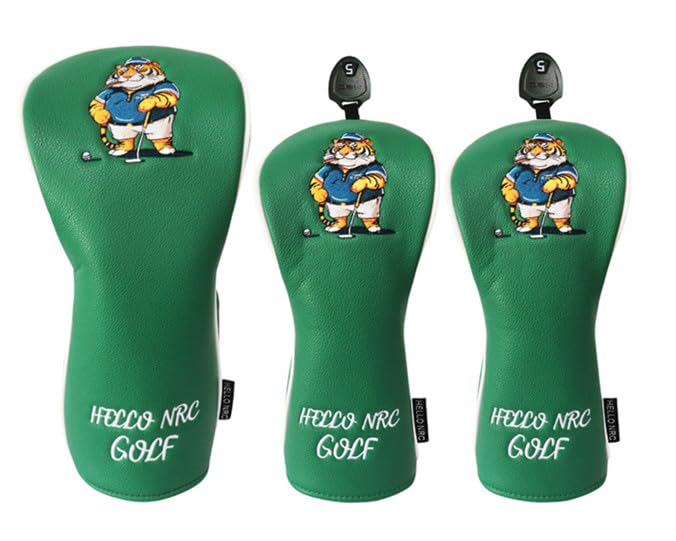 

Golf head cover Driver DR 460cc 440cc Wood FW cover Utility UT cover Tiger tiger set (3-piece DRFWFW) зелёный