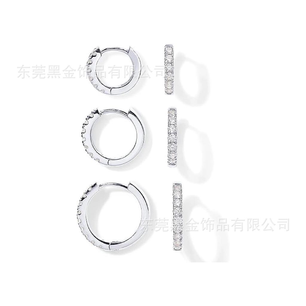 

Серьги из циркония в один ряд, круглые пряжки для пирсинга ушей, простые модные украшения для ушей для мужчин и женщин 7mm