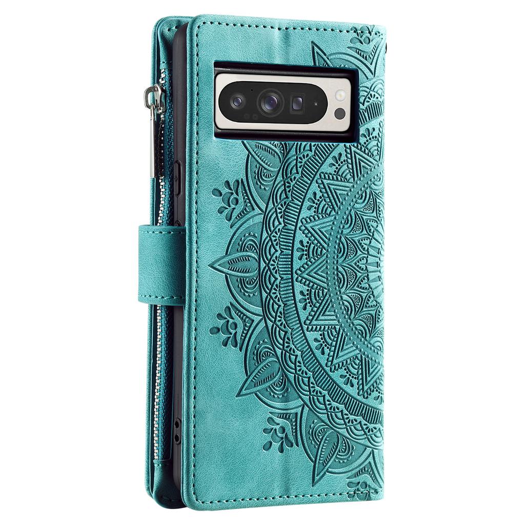 Style 006 For Google Pixel 10 Pro XL Wallet Case PU Leather Phone Cover Mandala Flower Pattern