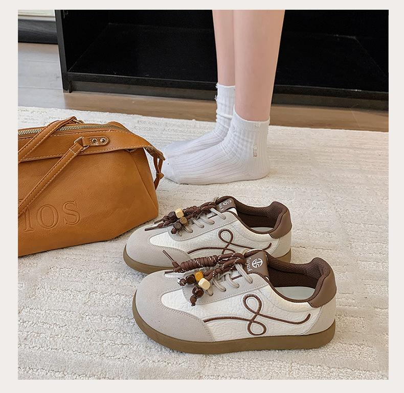 

Ван Ибо Ян Ми женские ретро кроссовки на толстой подошве шнуровка повседневные милые уродливые маленькие белые туфли 40 коричневый