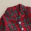 Christmas Infant Toddler Kid Baby Girl Boy Clothes Sets Plaid Print Long Sleeve Tops Pants Xmas Outfit Costume