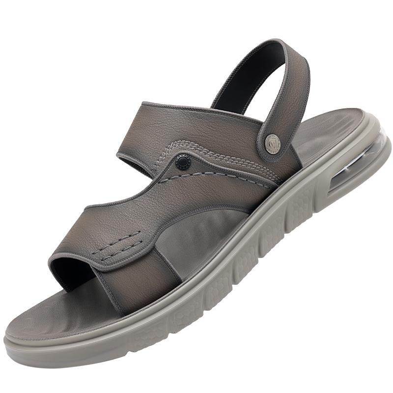 

Новые летние сандалии для отдыха на открытом воздухе, мужские летние туфли с открытым носком, молодежные пляжные тапочки двойного назначения, нескользящие прохладные сандалии 44 серый