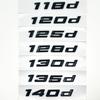 3D ABS Black Car Suitcase Rear Letters Logo Emblem Sticker For BMW 116d 118d 120d 125d 130d 135d 140d F20 E81 E82 E87 Acc