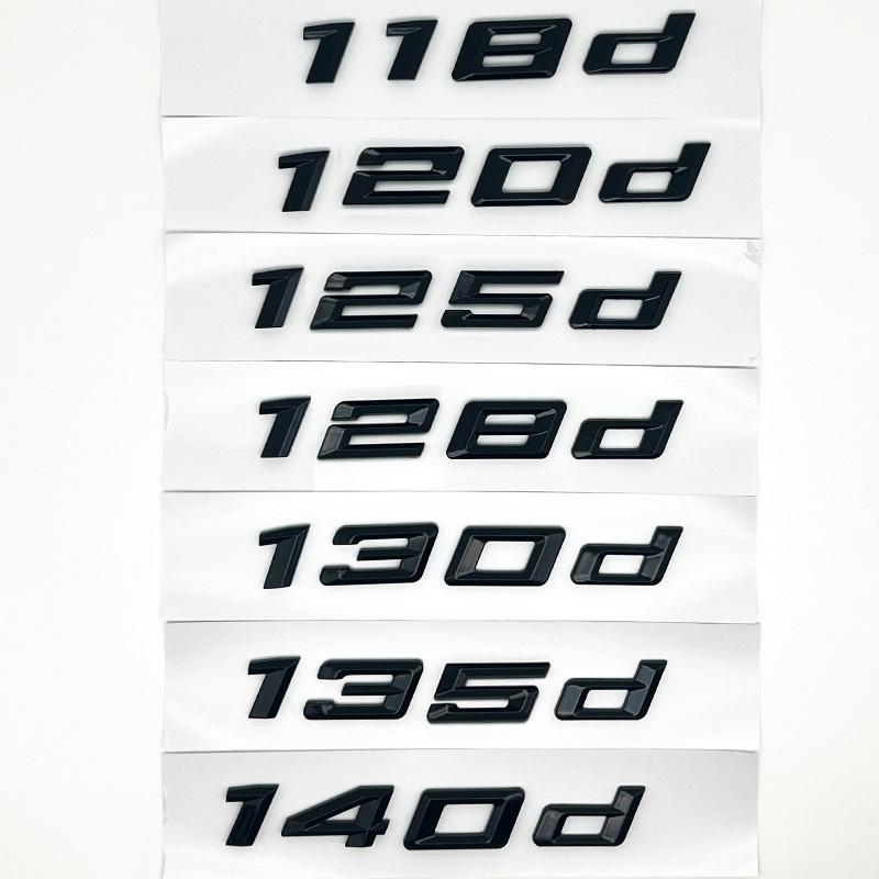 3D ABS Black Car Suitcase Rear Letters Logo Emblem Sticker For BMW 116d 118d 120d 125d 130d 135d 140d F20 E81 E82 E87 Acc