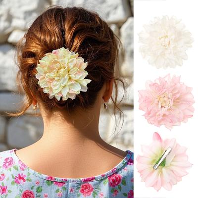 Simulated Flower Hair Clip Hairpin Barrette Headwear Bridal Bridesmaids Hair Accessories For Women Artistic Photography