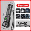 NEWEST High Power LED Flashlights 18650 USB C Rechargeable Tactical Flash Light Powerful Torch Waterproof Hiking Camping Lantern