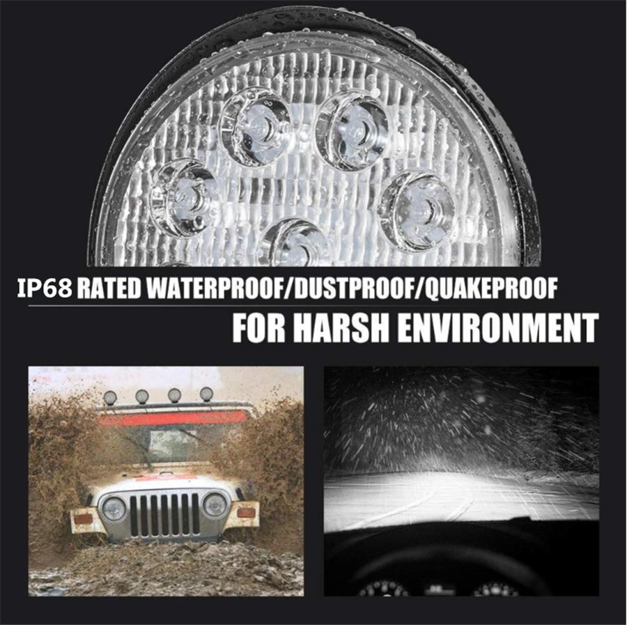 4.5Inch 9Led 45W Aluminum Round Led Work Light Fog Driving Lamp Offroad Suv Spotlight Bar Boat