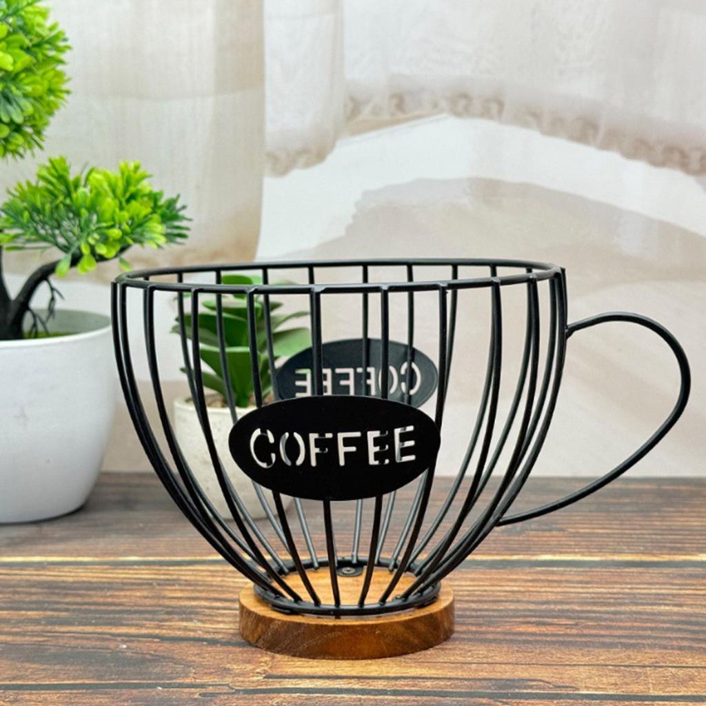 Metal Wire Coffee Storage Rack Convenient Coffee Pods Basket Decorations for Kitchen Countertop Espressos Pods Stand