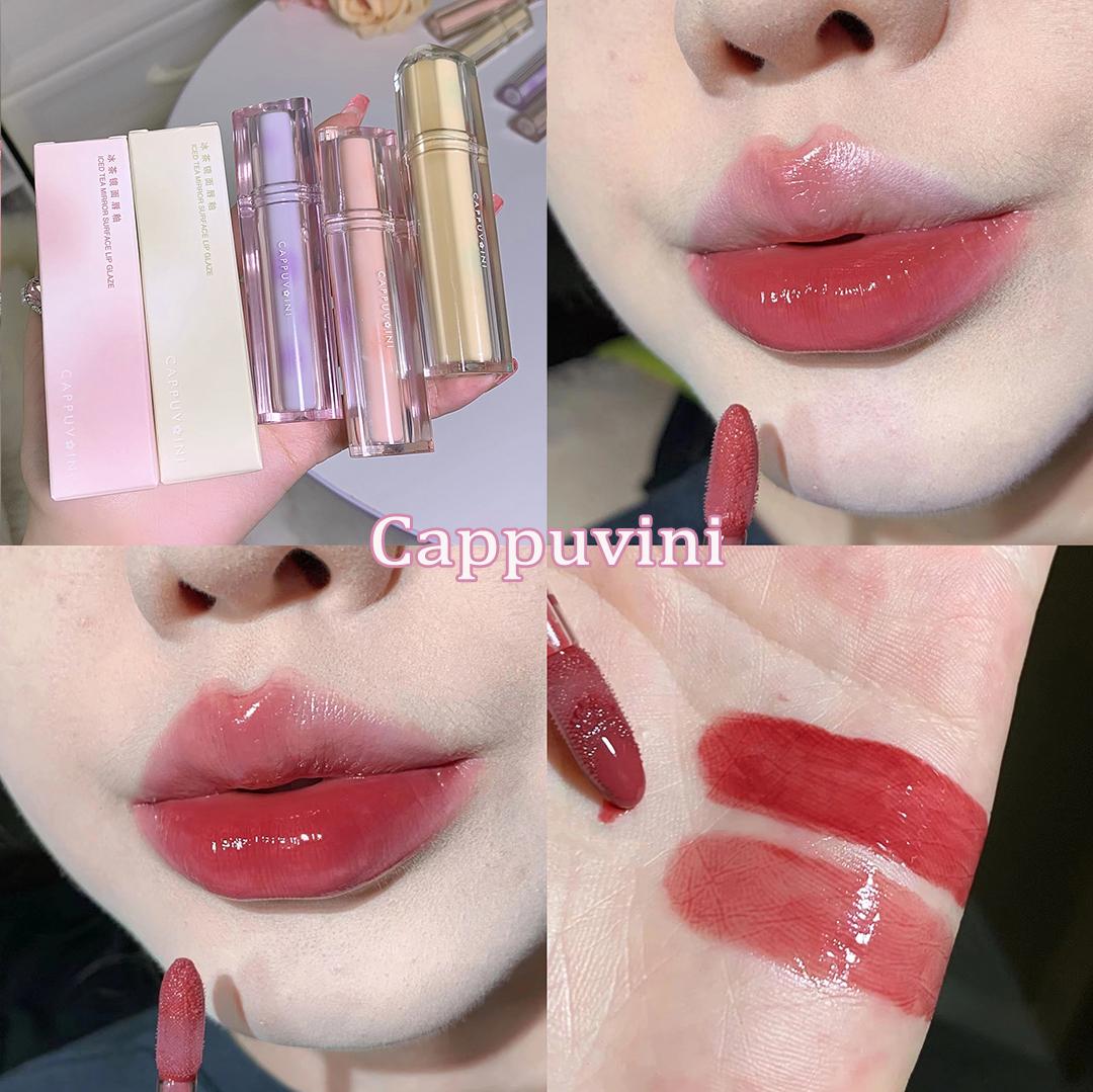 

Зеркальный чай со льдом, глазурь для губ, водянистый блеск для губ, водостойкая, стойкая, прозрачная желе, жидкая помада, женская красота, макияж, косметика для губ 05 Cappuvini