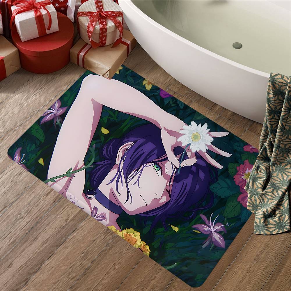 Action Anime Chainsaw Man Reze Arc Bathroom Mat Kids Room Bedroom Decoration Balcony Anti-Slip Doormat Living Room Welcome Rug