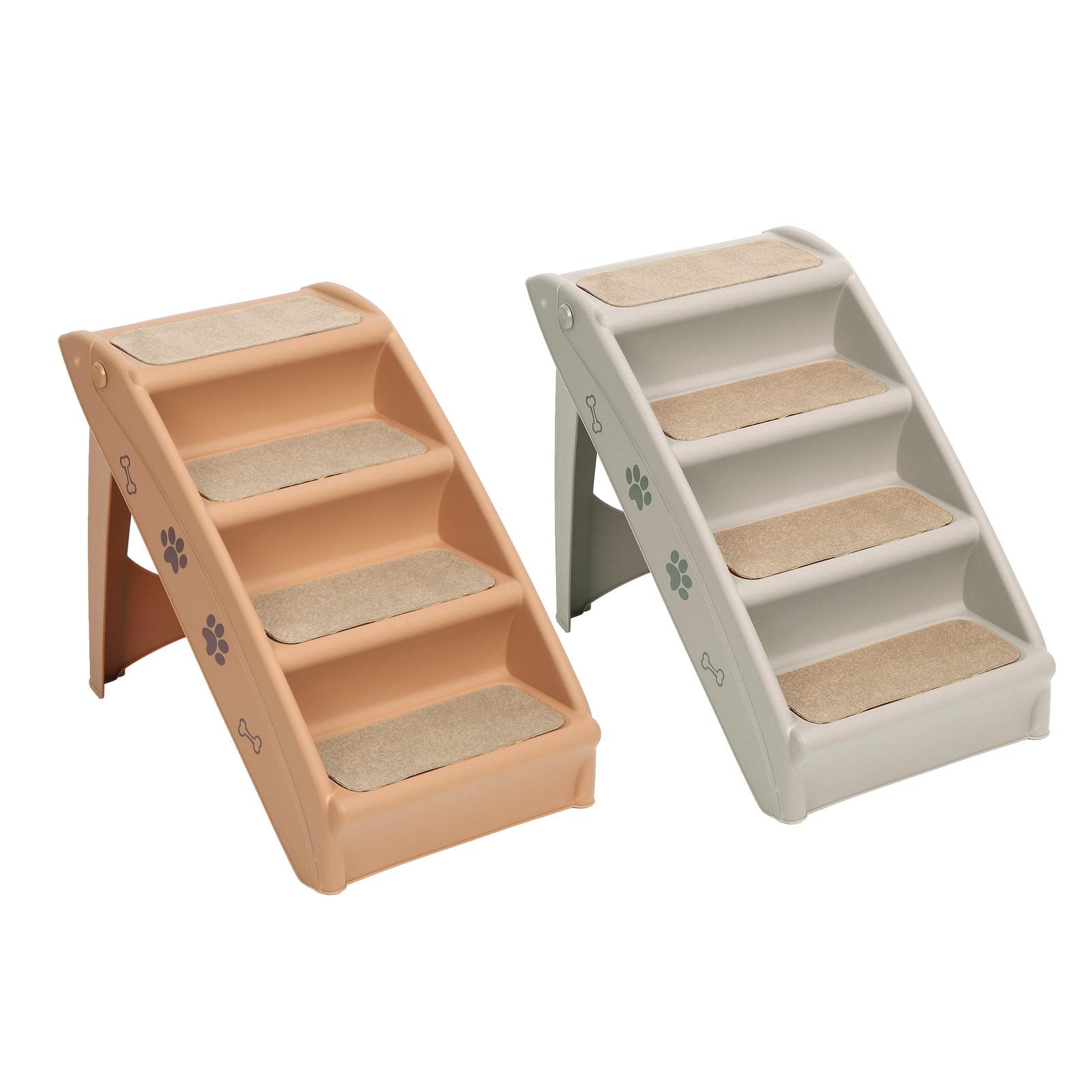 

4-ступенчатая складная лестница для домашних животных Лестница для собак и кошек Подъем по пандусу для внутреннего и наружного использования