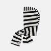 Karactor Striped Knit Balaclava Muffler / Ivory Black