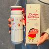 Crayon Small New Large Capacity Stainless Steel Thermos Cup Cartoon Student Sippy Cup Couples Cup Birthday Gift for Men and Women