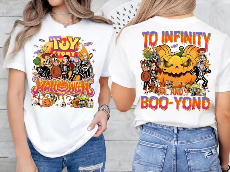 Toy Story Aliens Pattern Print TShirt Daily Leisure and Theme Activities Wear Unisex Cotton Short Sleeve Oversized Tops S