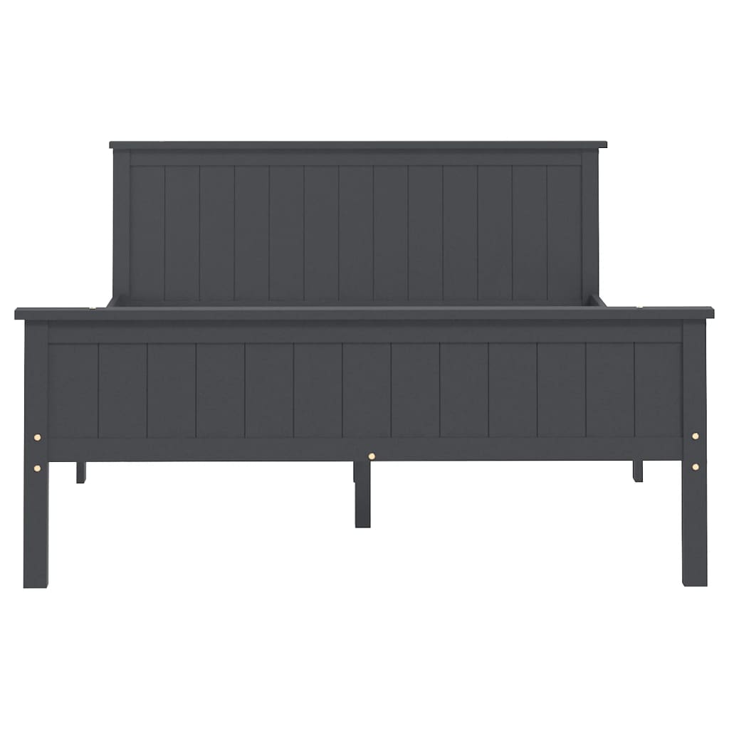 Solid Wood Bed Grey Pine 160 x 200 cm
