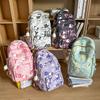Backpack female junior high school college students high value new large capacity graffiti design sense backpack female