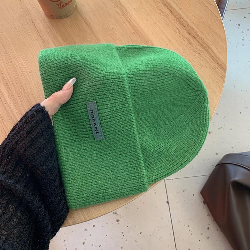 Rabbit Fur Knitted Hat Women's Autumn and Winter 2025 New Big Head Circumference Warm Thickened Wool Hat Showing Small Face Gray Cold Hat