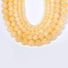 Natural Beige Yellow Jade Round Loose Beads for DIY Bracelet and Necklace Accessories