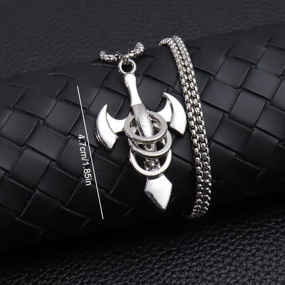 Punk Baroque Cross Necklace – Unisex Hip Hop Pendant Chain