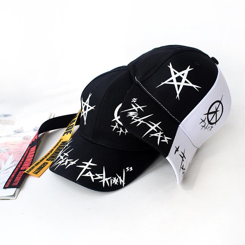 Gorra de Béisbol Trendy con Pico de Pato y Graffiti para Hombres y Mujeres - Estilo Hip Hop, para Exteriores