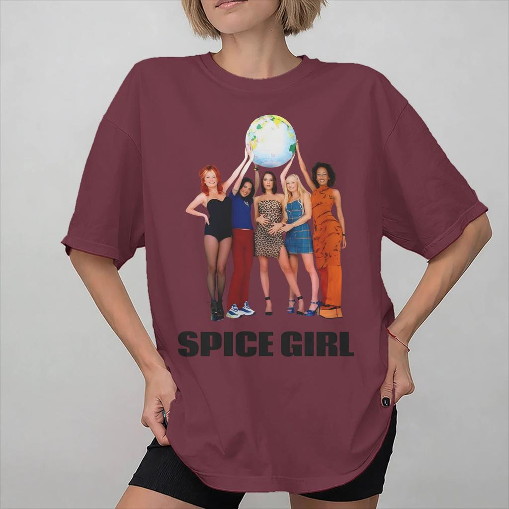 Unisex Women Graphic Print Spice Girls Pop Group Tour T Shirt Tee Pure Cotton Tshirts Clothing