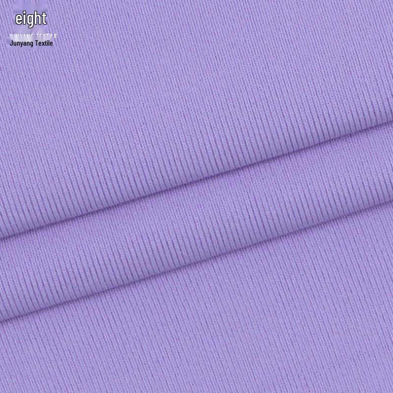 L'Oréal 220g 1x1 Ribbed Knit Polyester Spandex Anti-Pilling Elastic Skin-Friendly Texture T-Shirt Fabric