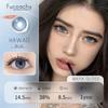FUNSACHY 2pcs Green Contact Lenses Natural Beauty High Quality Colored Lens Beauty Cosmetics Makeup Pupils Eye Contacts Yearly