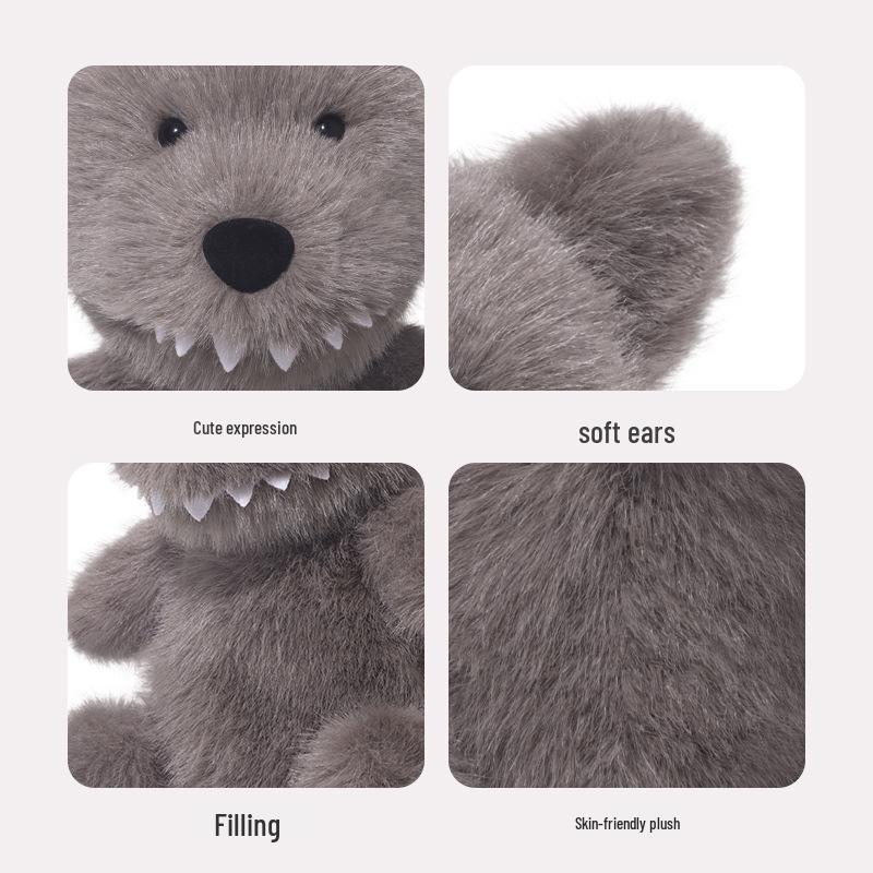 Tiny Wolf Plush Toy - Cute Stuffed Animal Pillow for Girls, Sleep Companion, Birthday Gift
