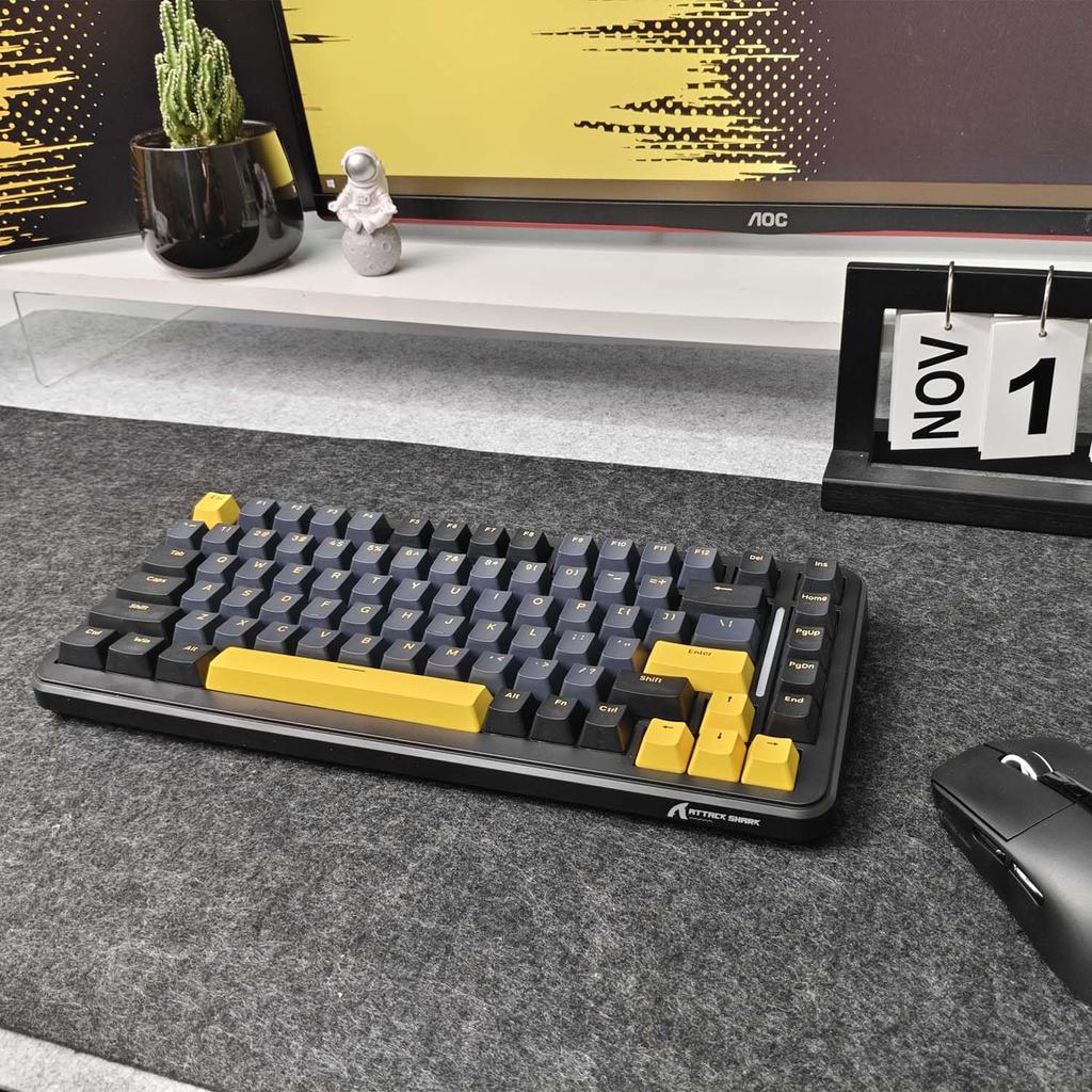 SHARK M86 Gaming Keyboard Wireless Mechanical Keyboard English Layout RGB Backlight Customizable Gasket Structure Good Keying Sound 3 Mode Connection