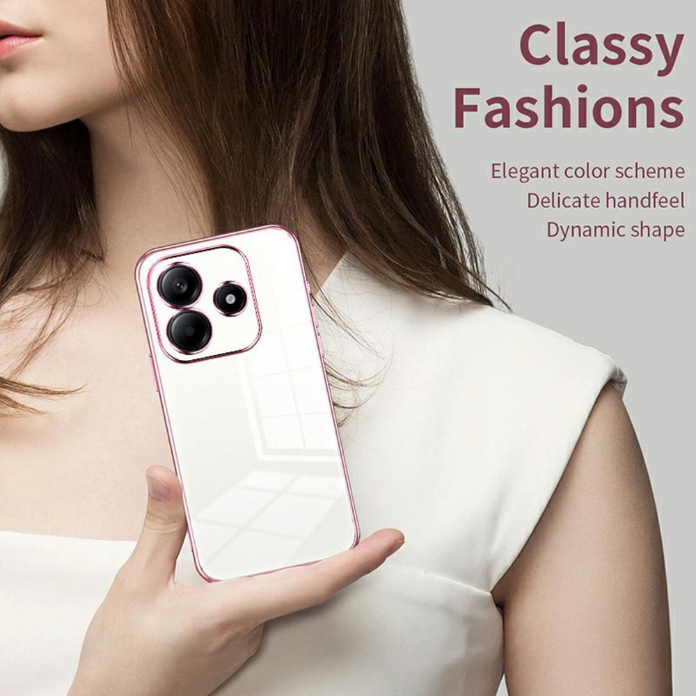 For Xiaomi Redmi Note 14 5G Case Electroplating Frame Soft TPU Phone Cover