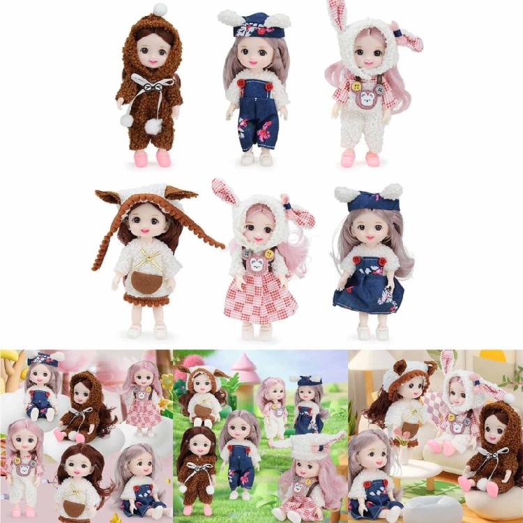 Fashionable Toddlers Mini Dolls for Little Girl Toy Collection 3D Eye Cute Dolls