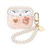 Shockproof Silicone Case With Detachable Pearls Chain for 3 Wireless Earbuds Cute 3D Bears Design