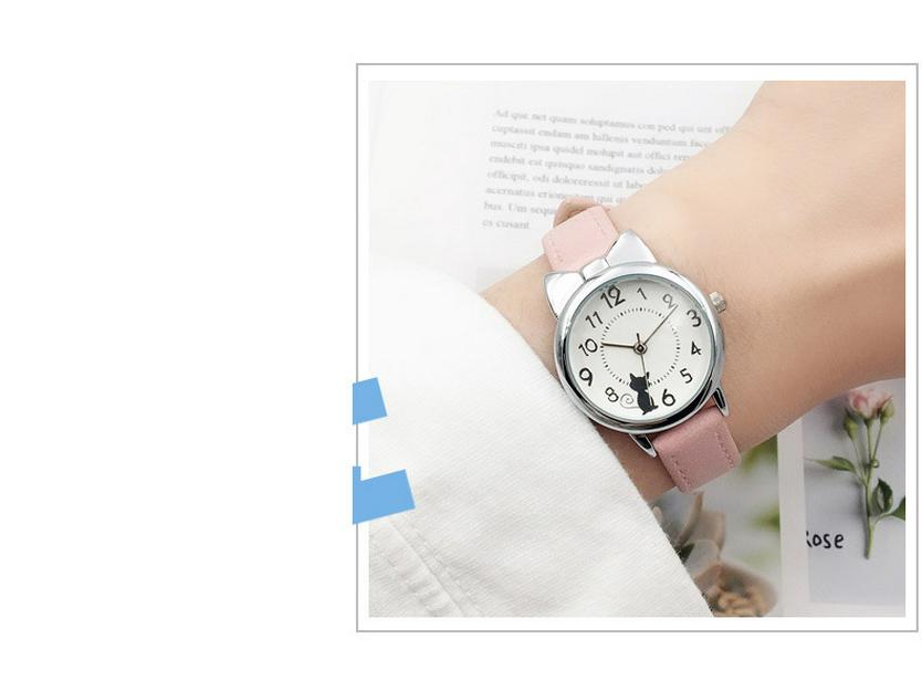 Korean Style Cute Cat Children's Waterproof Quartz Watch for Girls
