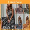 Stilvolles ärmelloses Polka-Dot-Maxikleid für Damen, perfekt für Sommer-Strandurlaube
