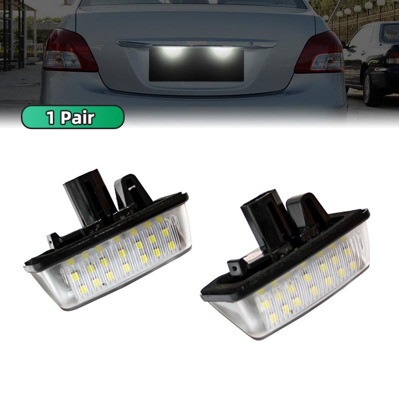 For Toyota Corolla E11 Crown S180 Starlet EP91 Vios Previa ACR50 GSR50 18-SMD Led License Plate Lights Auto Parking Tag Lamps