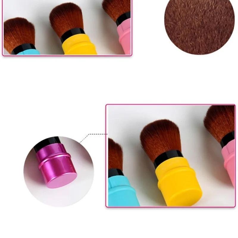 New Telescopic Powder Blusher Brush High-quality Makeup Brush Tail Cargo Clearance Portable Multi-color Powder Makeup Brushs