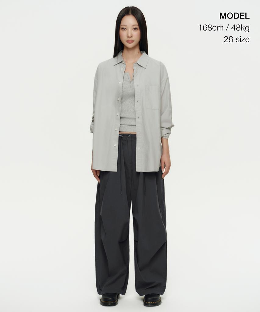 MUSINSA STANDARD WOMAN Women'S Parachute Pants [Gunmetal]