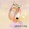 Huitan Fancy Hollow Letter “NANA” Women Ring Fashion Party Daily Versatile Accessories Inlaid Sparkling CZ Elegant Lady Jewelry