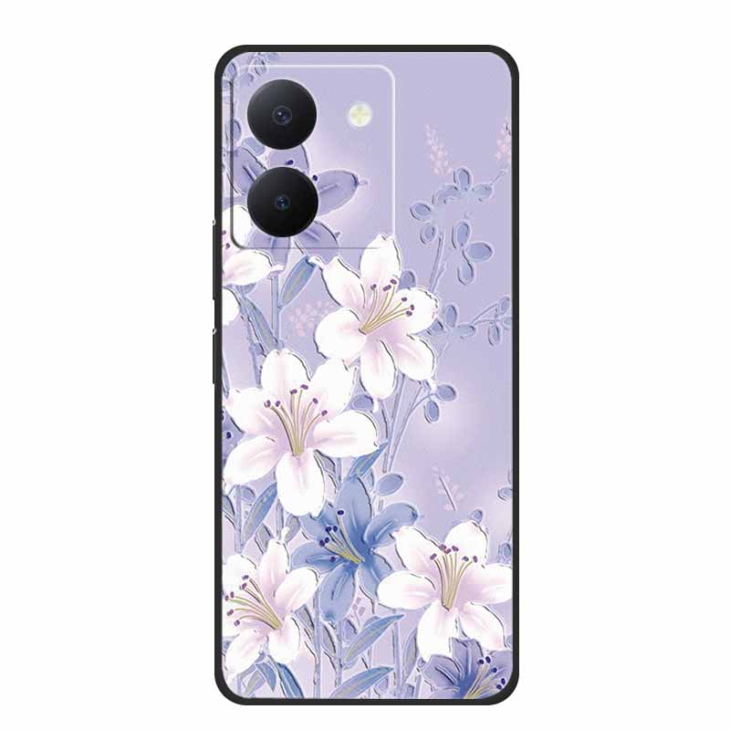 3D Emboss Case For Vivo Y27s Phone Case Relief Black Silicone Soft Back Cover Coque Funda For Vivo Y27s Case Y 27 s Capas 6.64"