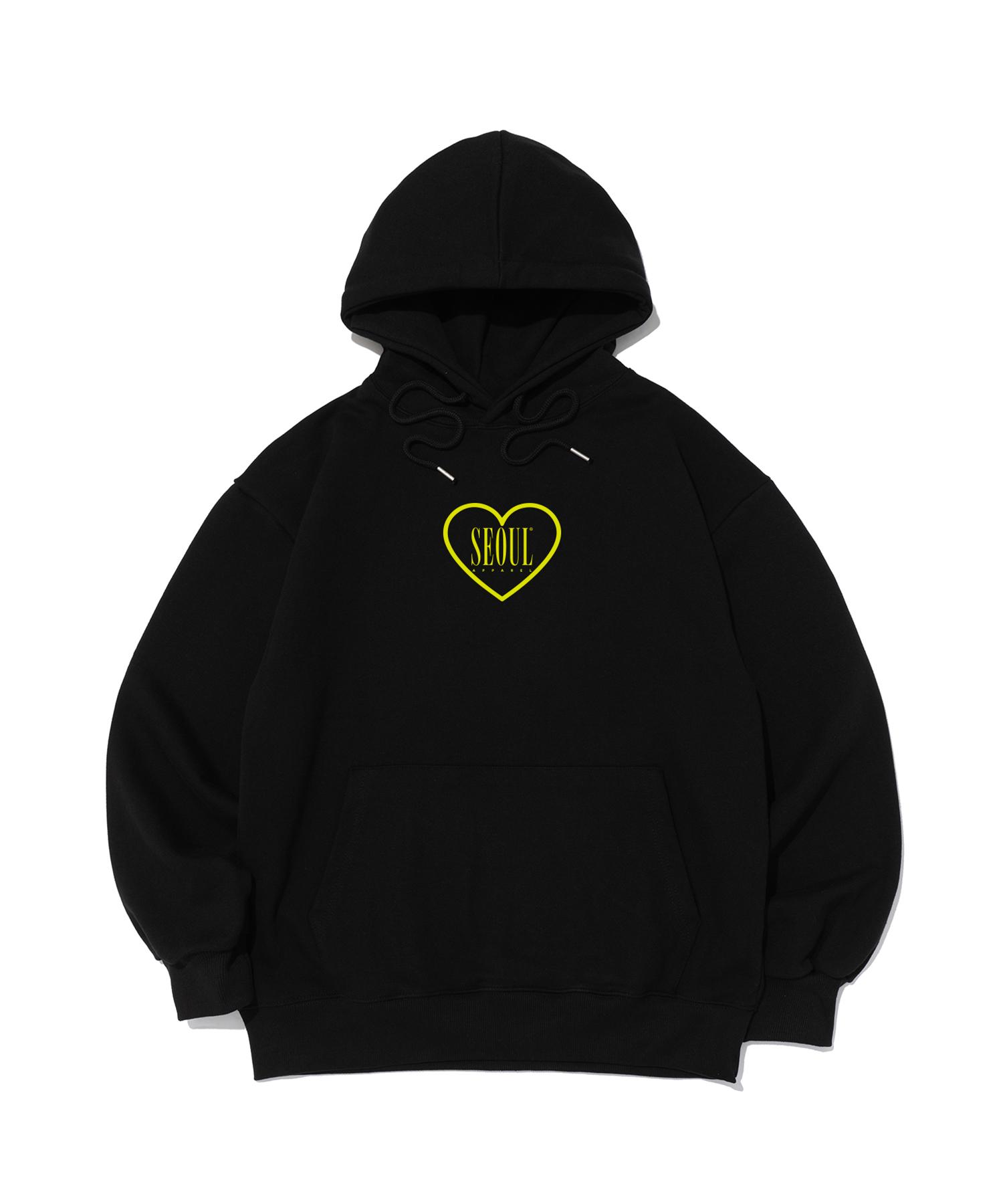 Худи Seoul Apparel с логотипом-надписью в цвете сердца (Желтый/черный) S (Brushed)