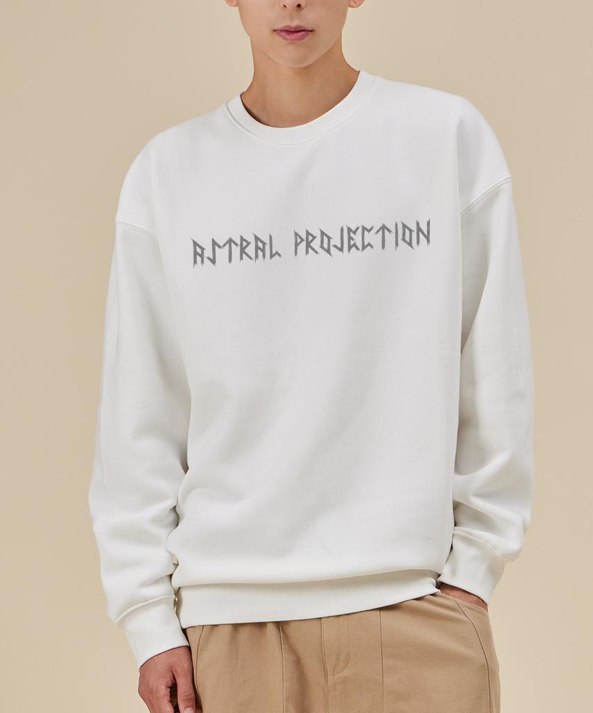 ASTRAL PROJECTION Ancient Monk Loose Fit Sweatshirt_White