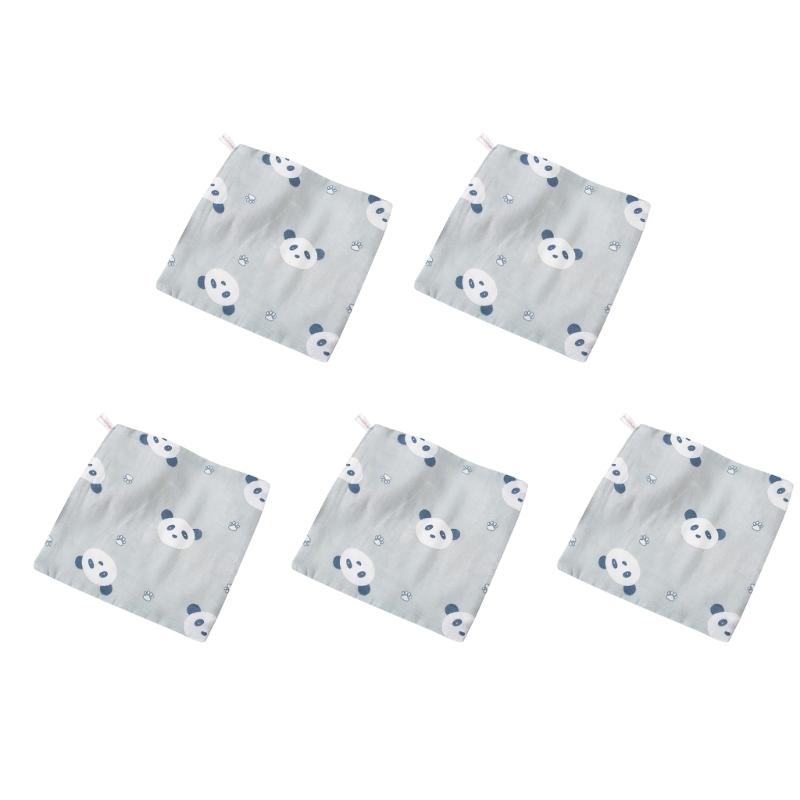 5 buc prosoape pentru bebeluși, cu desene animate, 6 straturi, bumbac, prosop de față, bavete, batistă pentru nou-născuți, băieți și fete